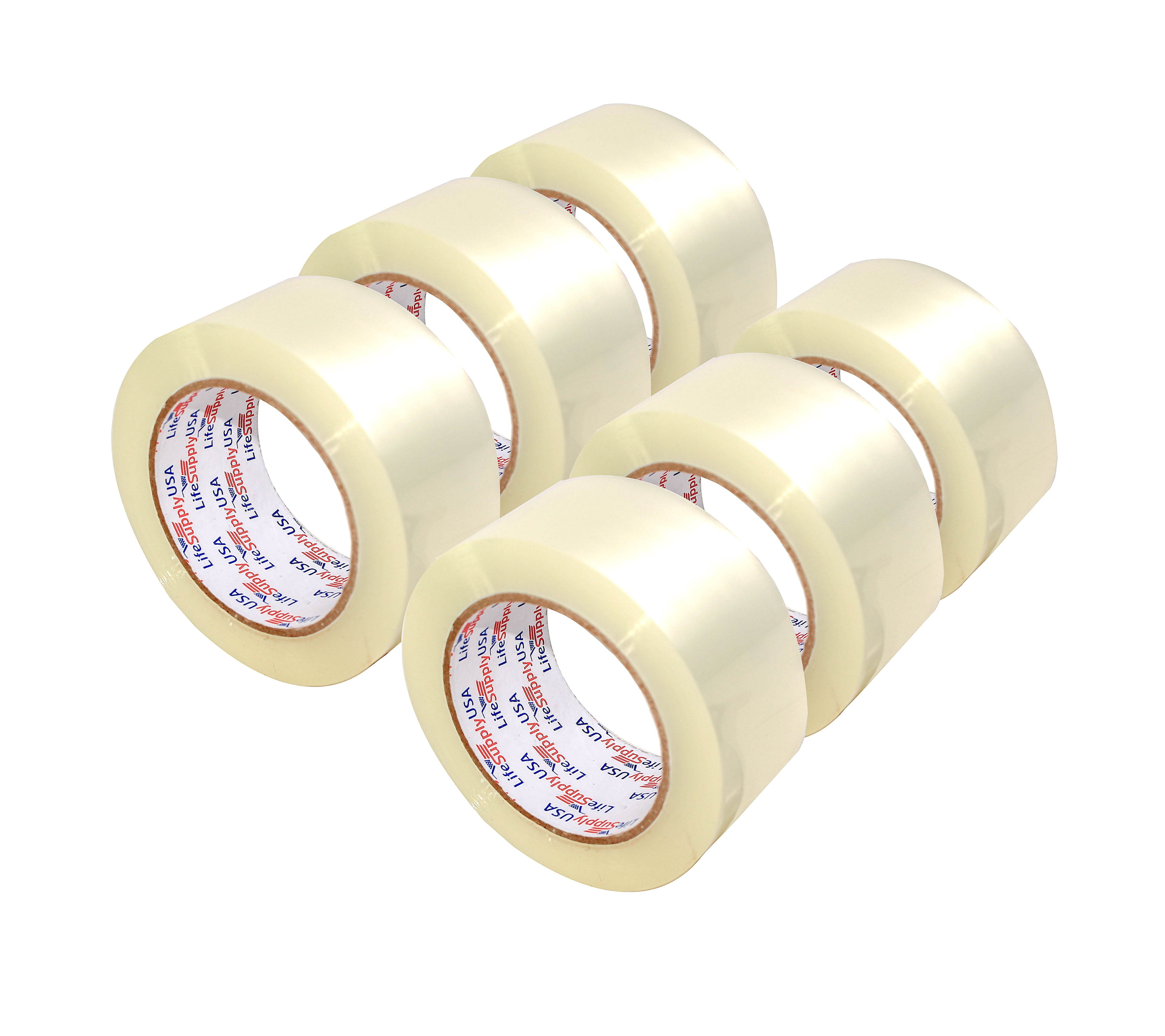 144 Rolls Heavy Duty Packing Tape Shipping Moving Storage Transparent Bubble Free Adhesive Box Carton Packaging Seal 1.88" x 60 Yards 2.0 mil