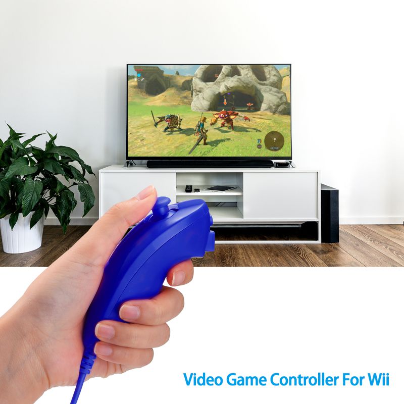 FirstPower Wii Nunchuck Controller,Nunchuck Joystick Gamepad Controller for Wii/Wii U Console (White)