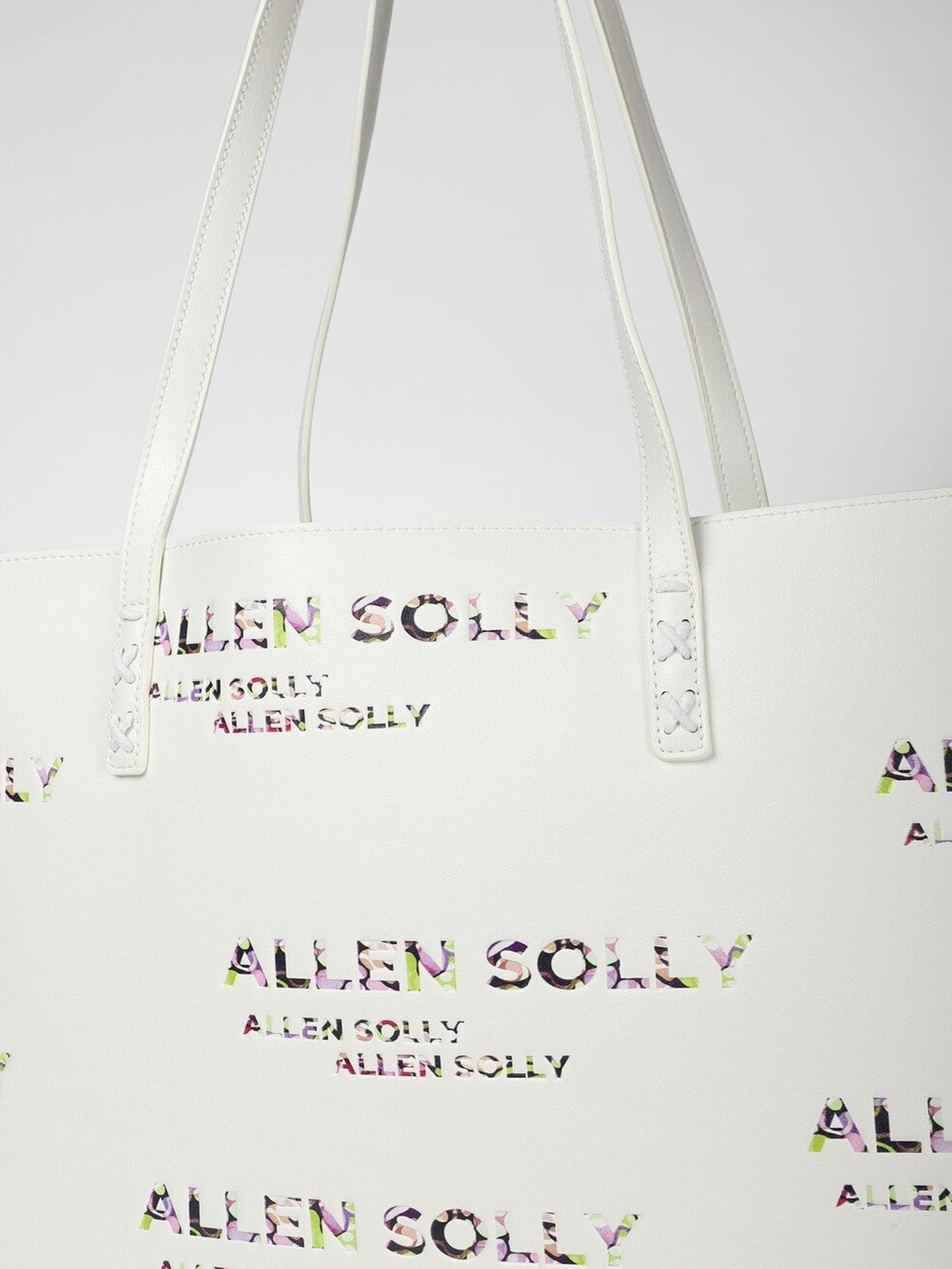 Allen Solly Multicolor Logo Medium Tote Handbag