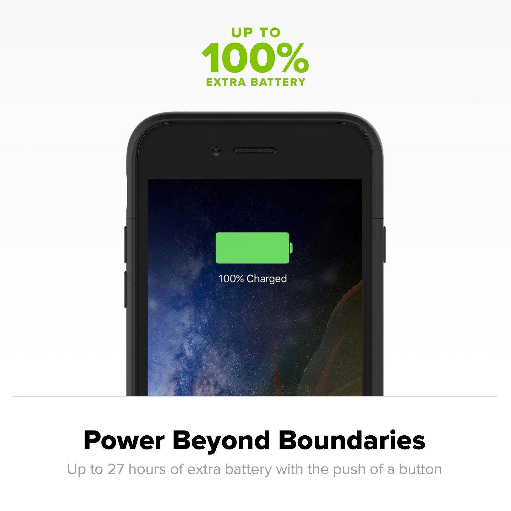 mophie juice pack wireless  - Charge Force Wireless Power - Wireless Charging Protective Battery Pack Case for iPhone 8 and iPhone 7 &ndash; Black