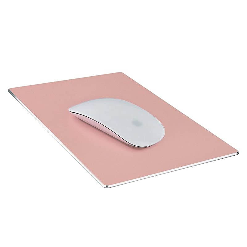 Mouse Pad  918 611 Gaming Aluminum Mouse Pad W NonSlip Rubber Base Micro Sand Blasting Aluminium Surface for Fast and Accurate Control Small Rose Gold