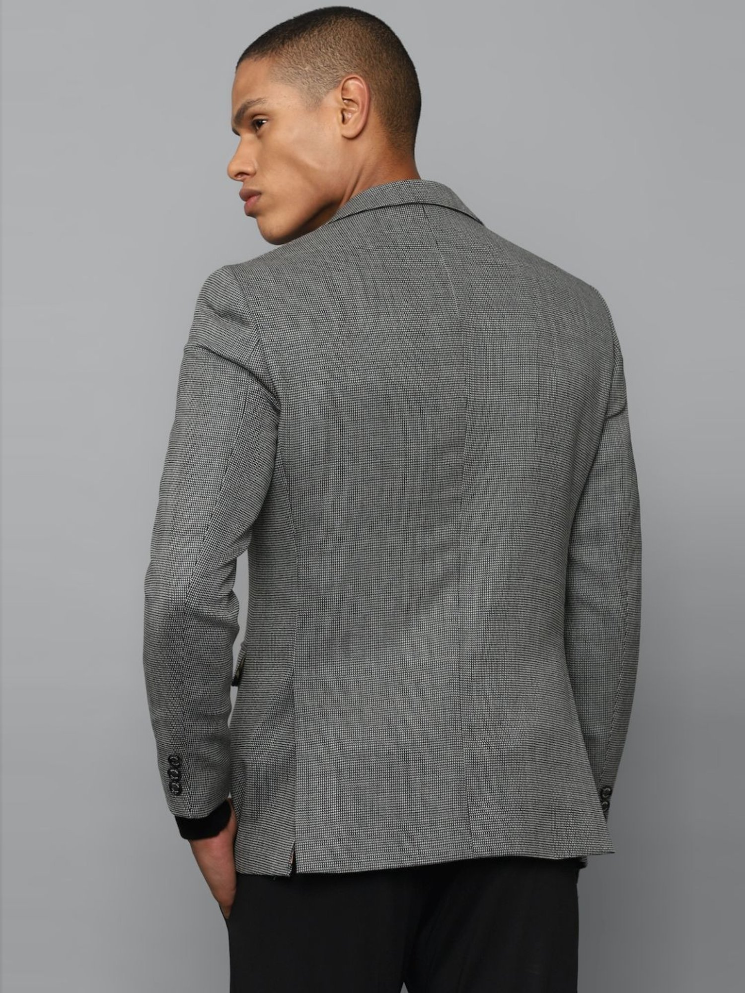 Louis Philippe Light Blue Regular Fit Blazer