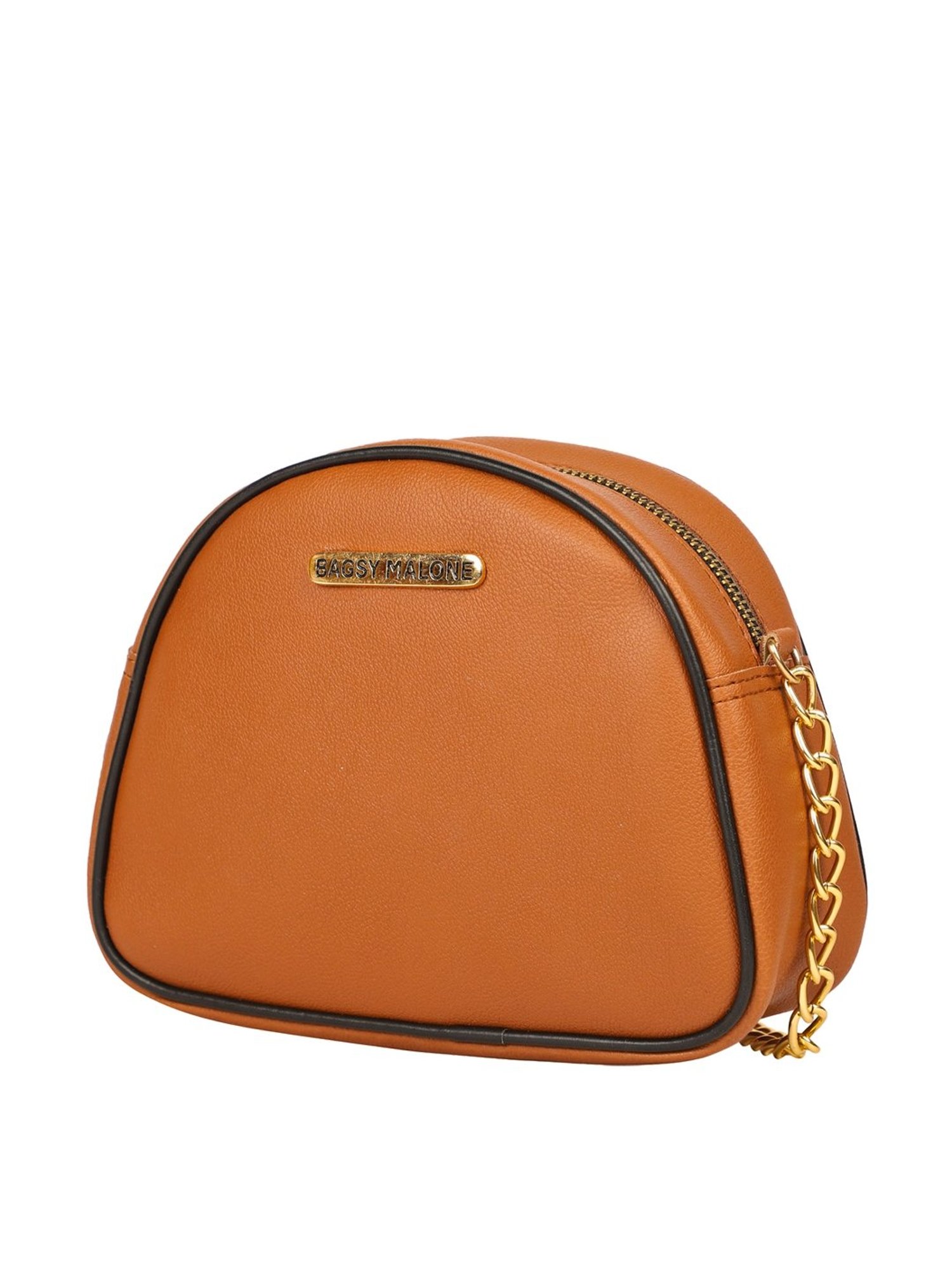Bagsy Malone Tan Solid Medium Handbag
