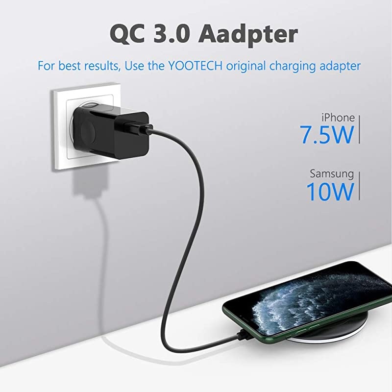 Wireless Charger, Qi-Certified 10W Max Wireless Charging Pad with Quick Adapter, Compatible with iPhone 12/12 Mini/12 Pro Max/SE 2020/11 Pro Max,Samsung Galaxy S21/S20/Note 10,AirPods Pro