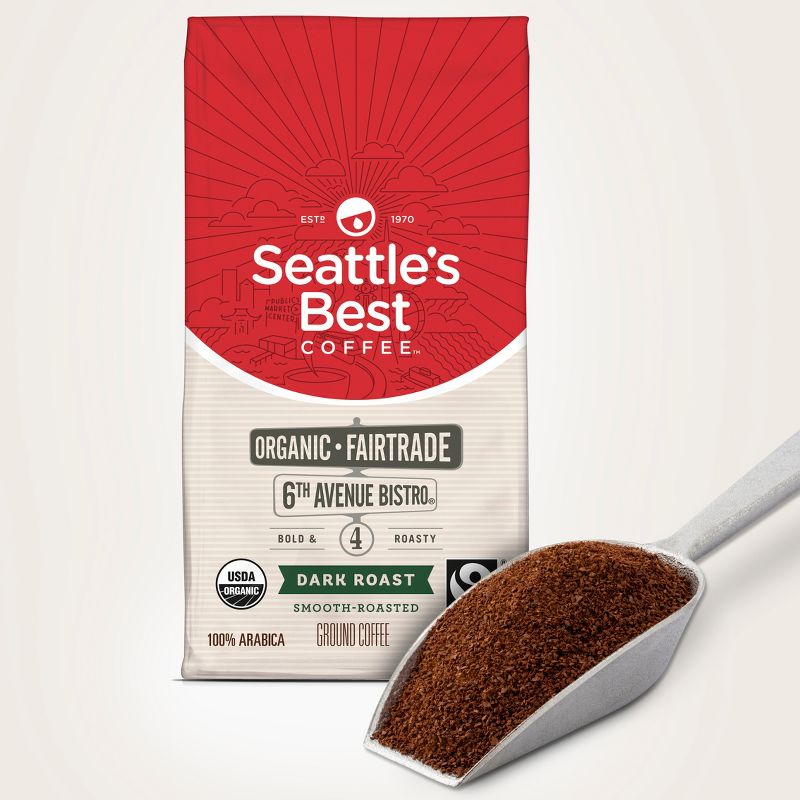Seattle's Best Coffee 6th Avenue Bistro Blend Organic Dark Roast Ground Coffee - 12oz