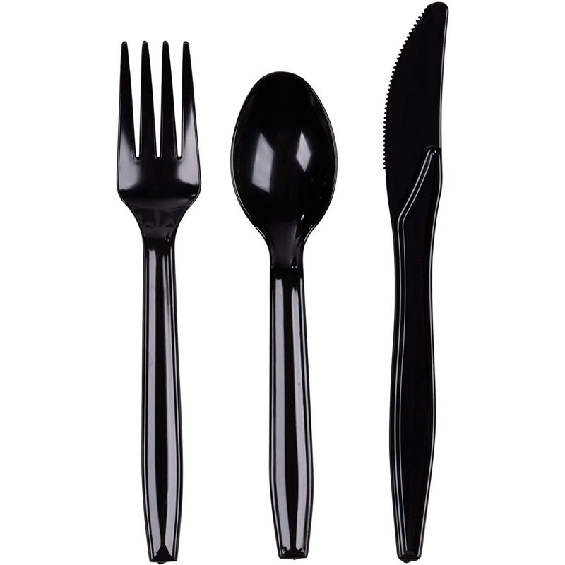 Blue Panda 144 Pieces 90's Party Decorations, Paper Plates, Napkins, Cups and Plastic Cutlery (Serves 24)