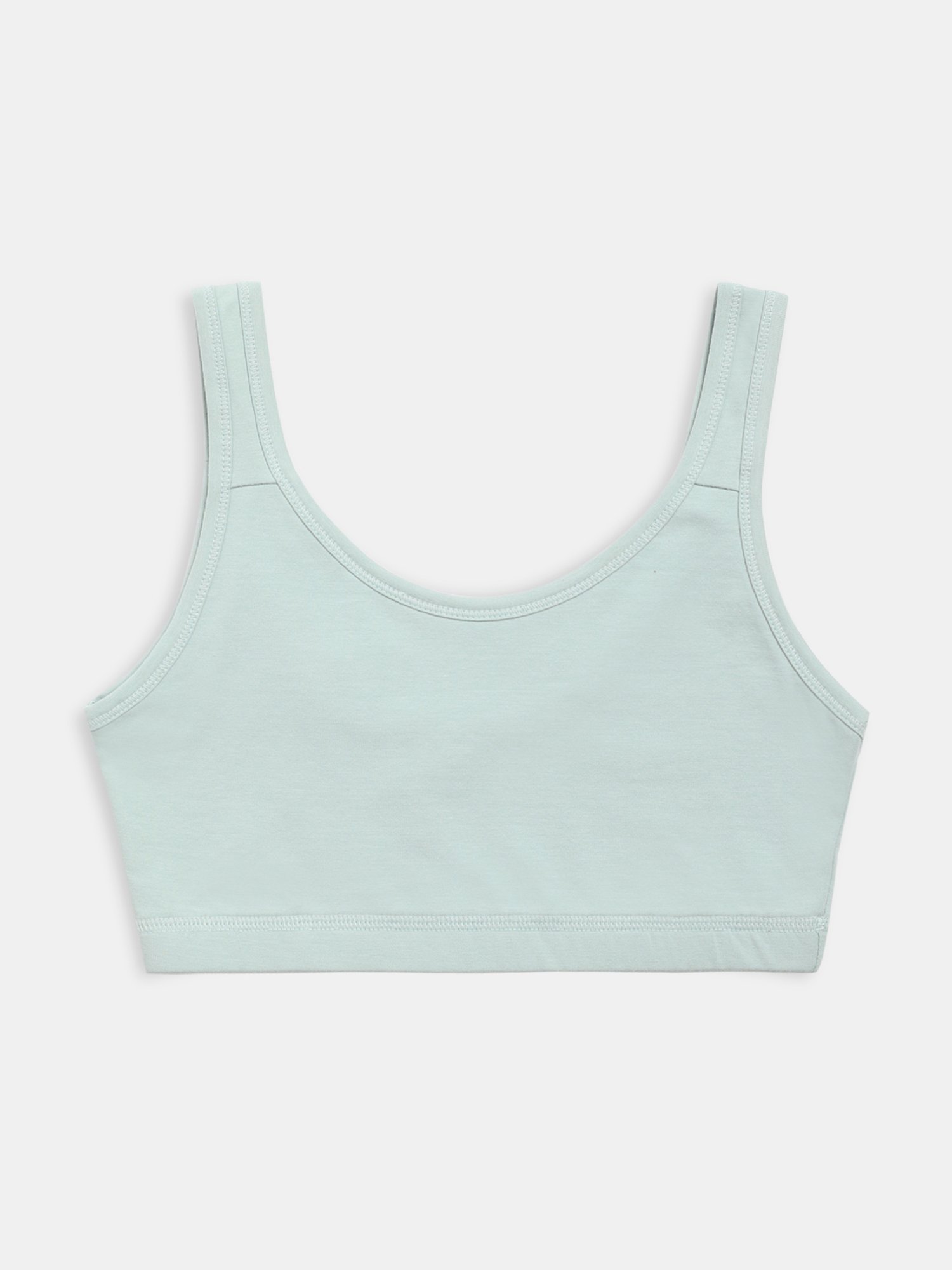 Sillysally Kids Pink & Green Solid Active Bra (Pack Of 2)