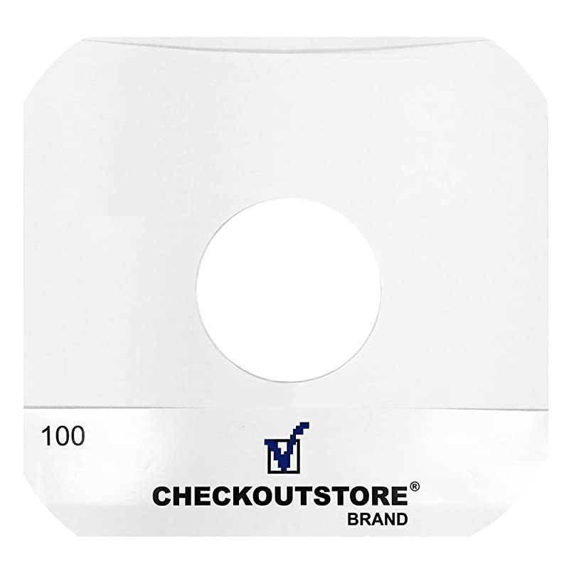 100 Paper Record Inner Sleeves with Hole for 10 Vinyl Records Round Corners