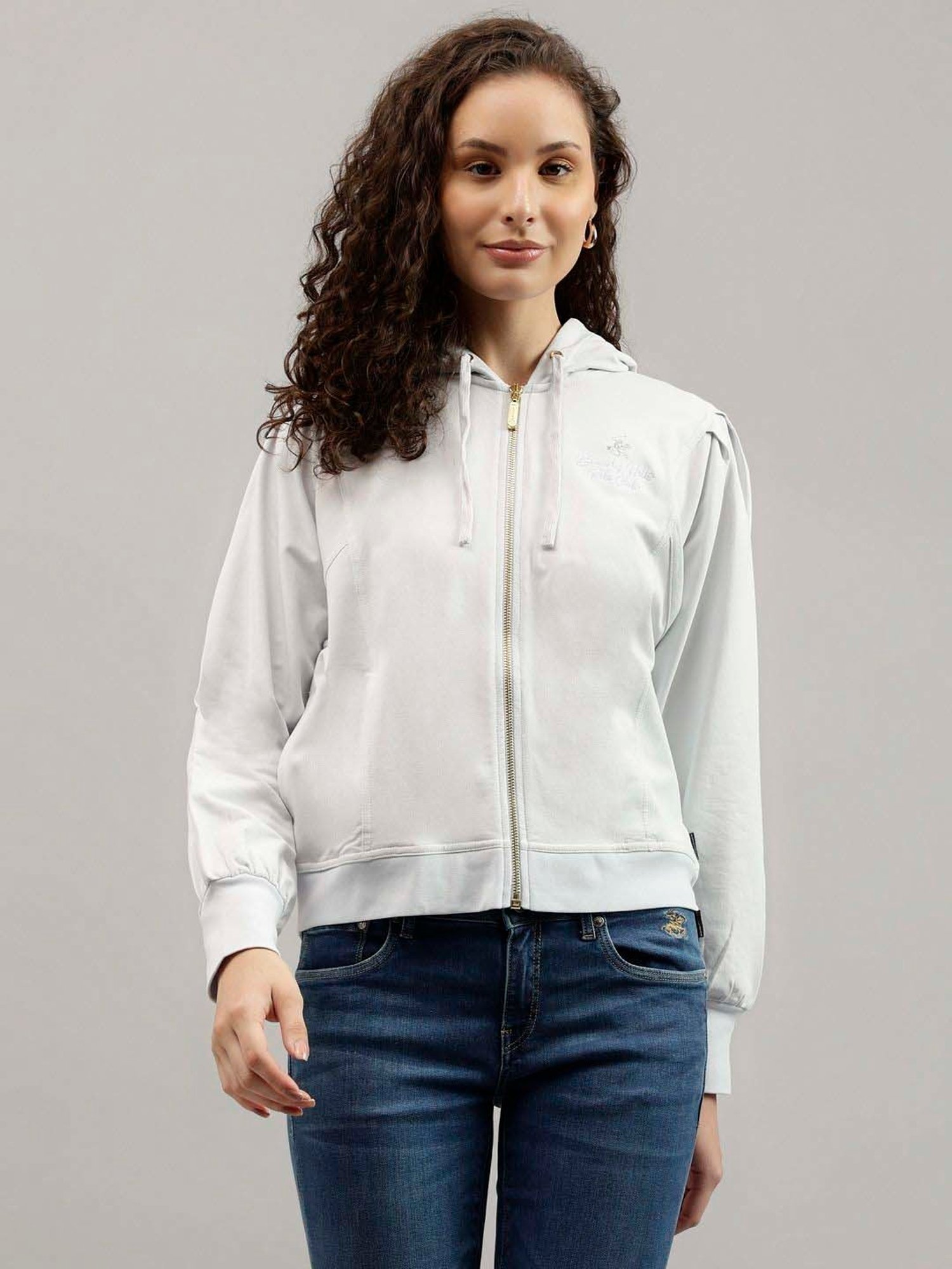 Beverly Hills Polo Club Grey Regular Fit Hoodie