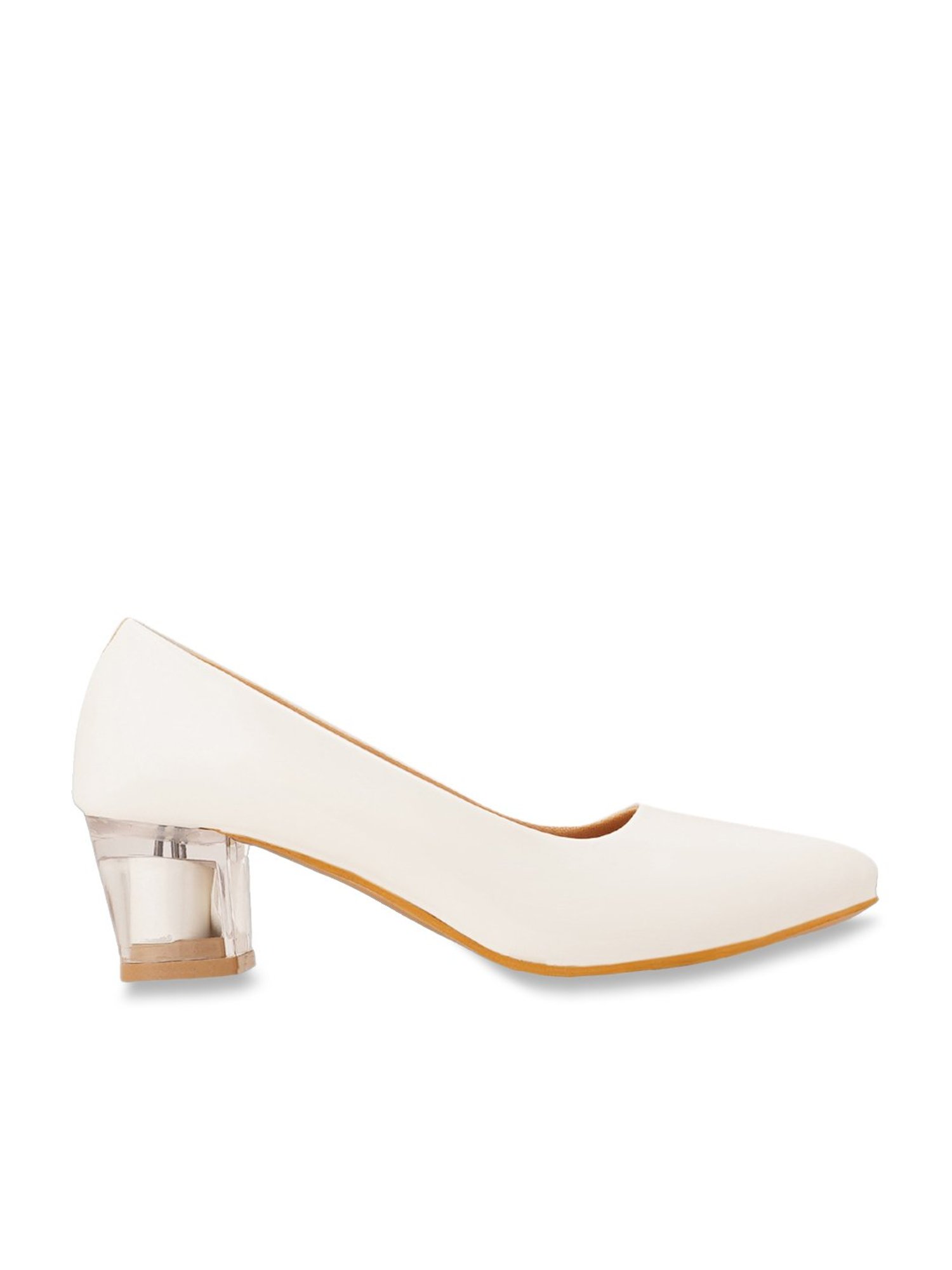 Scentra Women's White Casual Pumps