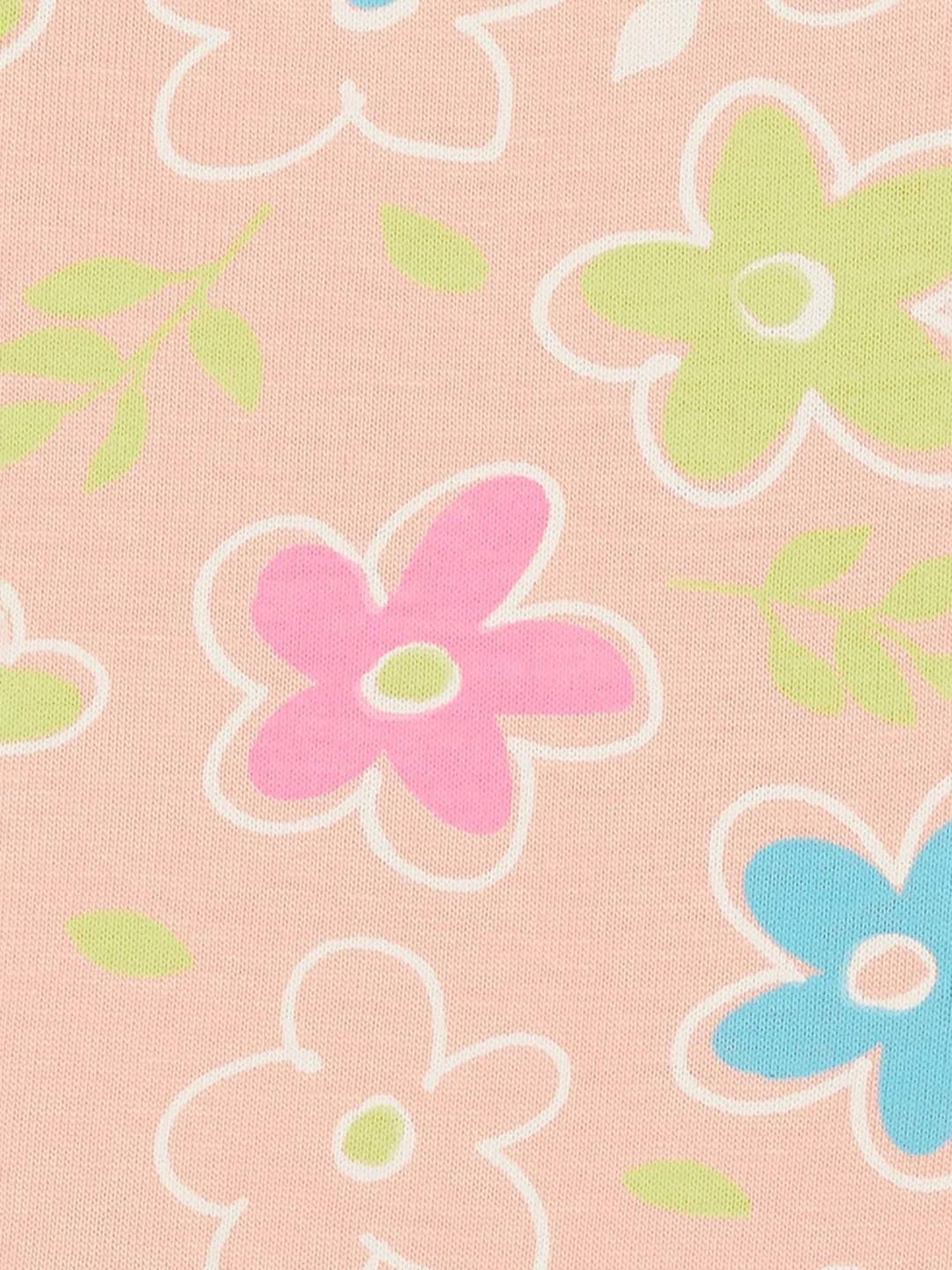 Juniors by Lifestyle Peach Floral Print T-Shirt