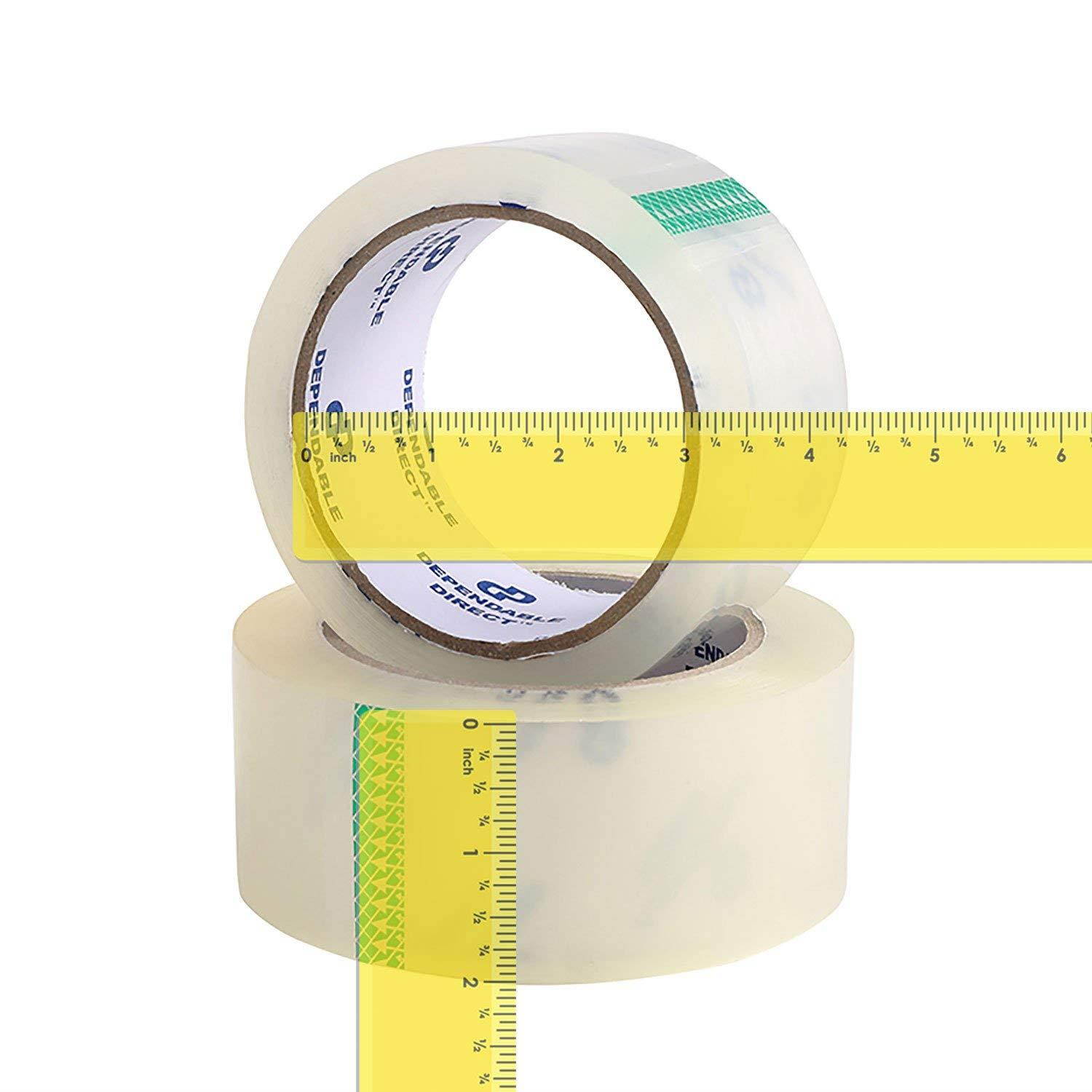 Industrial Grade Clear Packing Tape (6 Rolls) - 110 Yards per Roll - 2" Wide x 2 mil Thick, Acrylic Adhesive Heavy Duty Tape for Box Office Moving Packaging Shipping