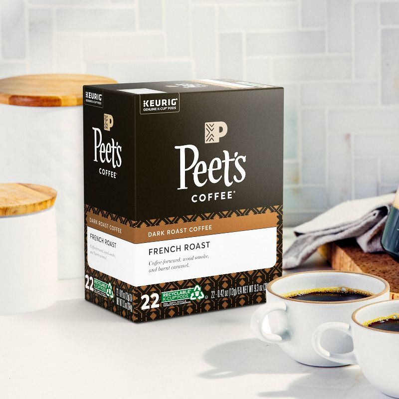 Peet's French Roast Coffee - Keurig K-Cup Pods - 22ct