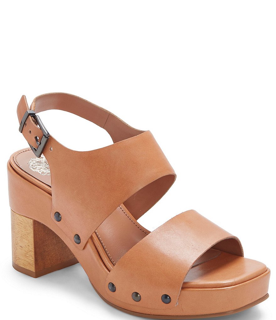 Vince Camuto Mareza 2 Studded Leather Platform Block Heel Sandals