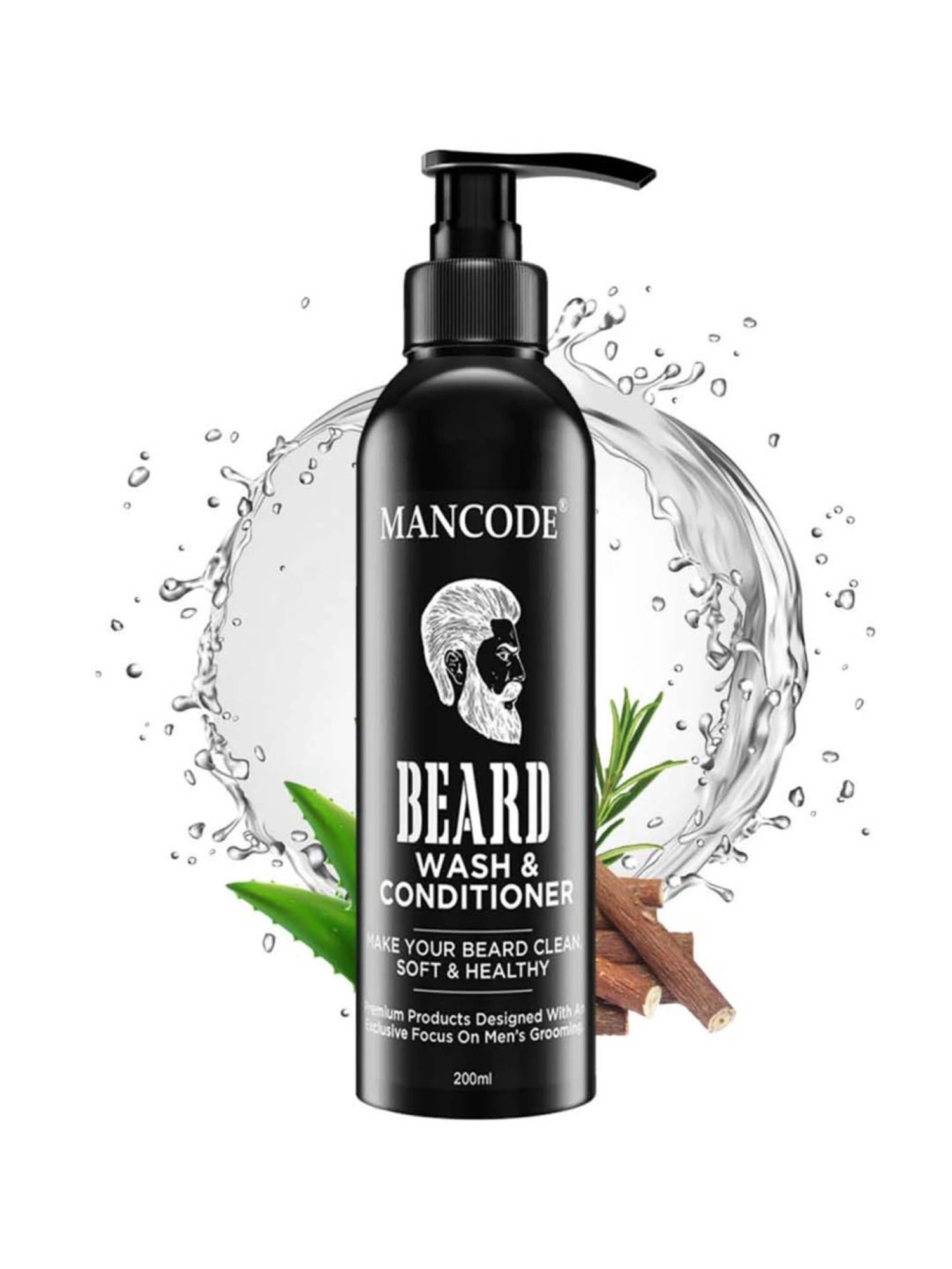 Mancode Beard Wash & Conditioner and Beard Softner Cream (Pack of 2)