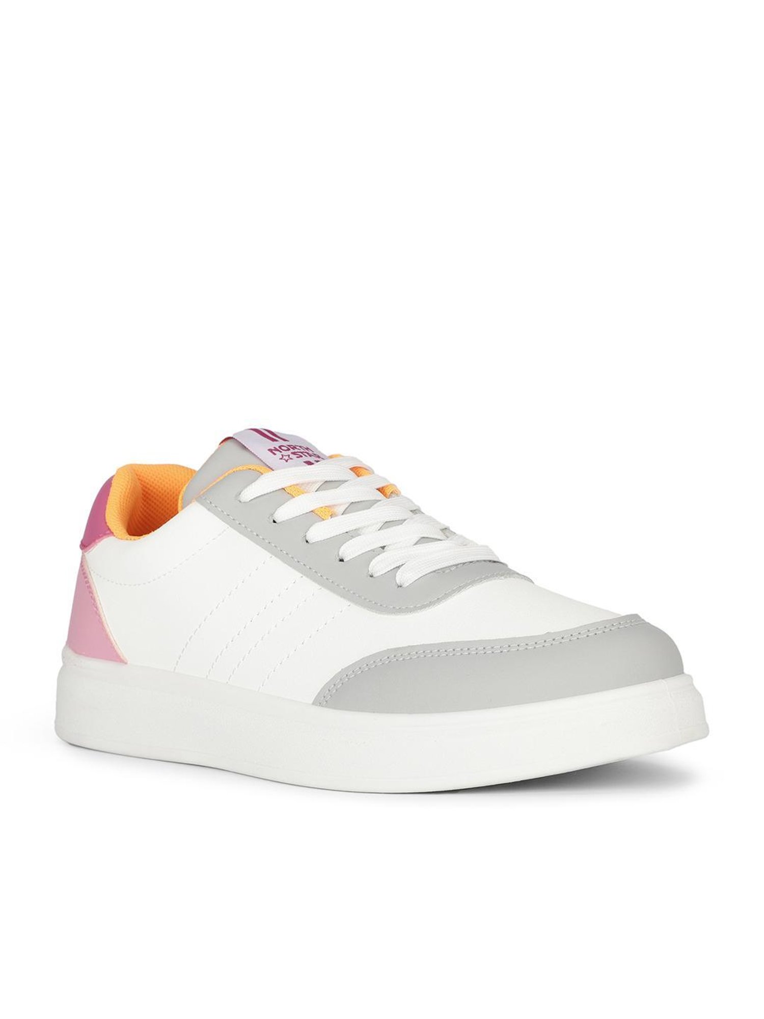 North Star by Bata Women's SKATER White Sneakers