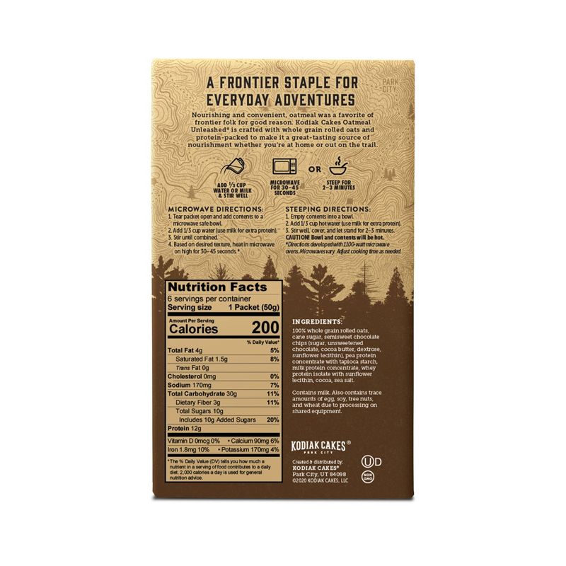 Kodiak Cakes Chocolate Chip Oatmeal - 6pk