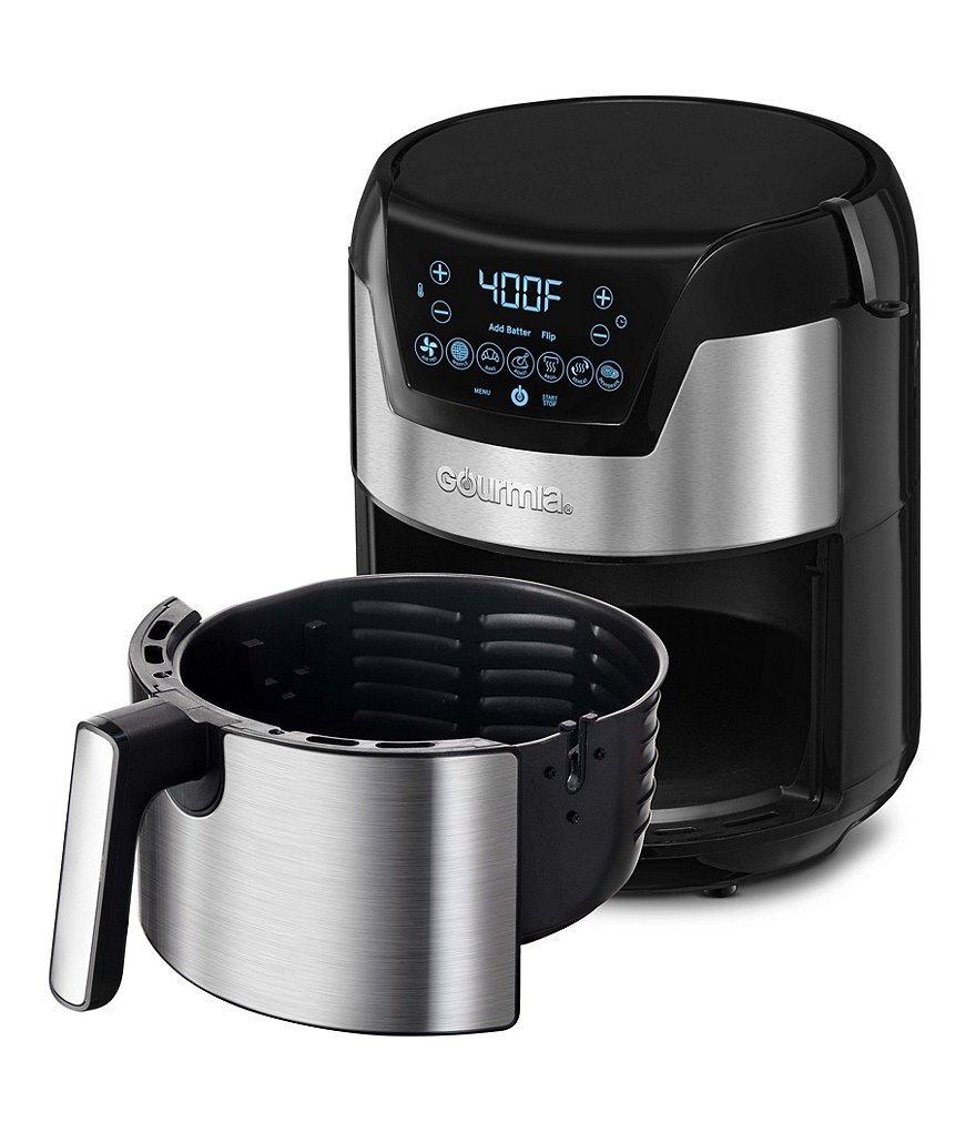 Gourmia 2-in1 Digital 5-Quart Stainless Steel Air Fryer & Waffle Maker