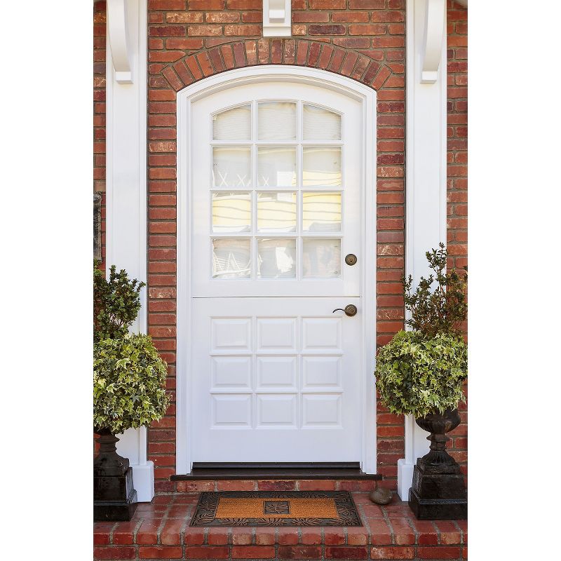 HomeTrax Cocoa Mat Doormat - Cocoa with Leaf (22" x 36")