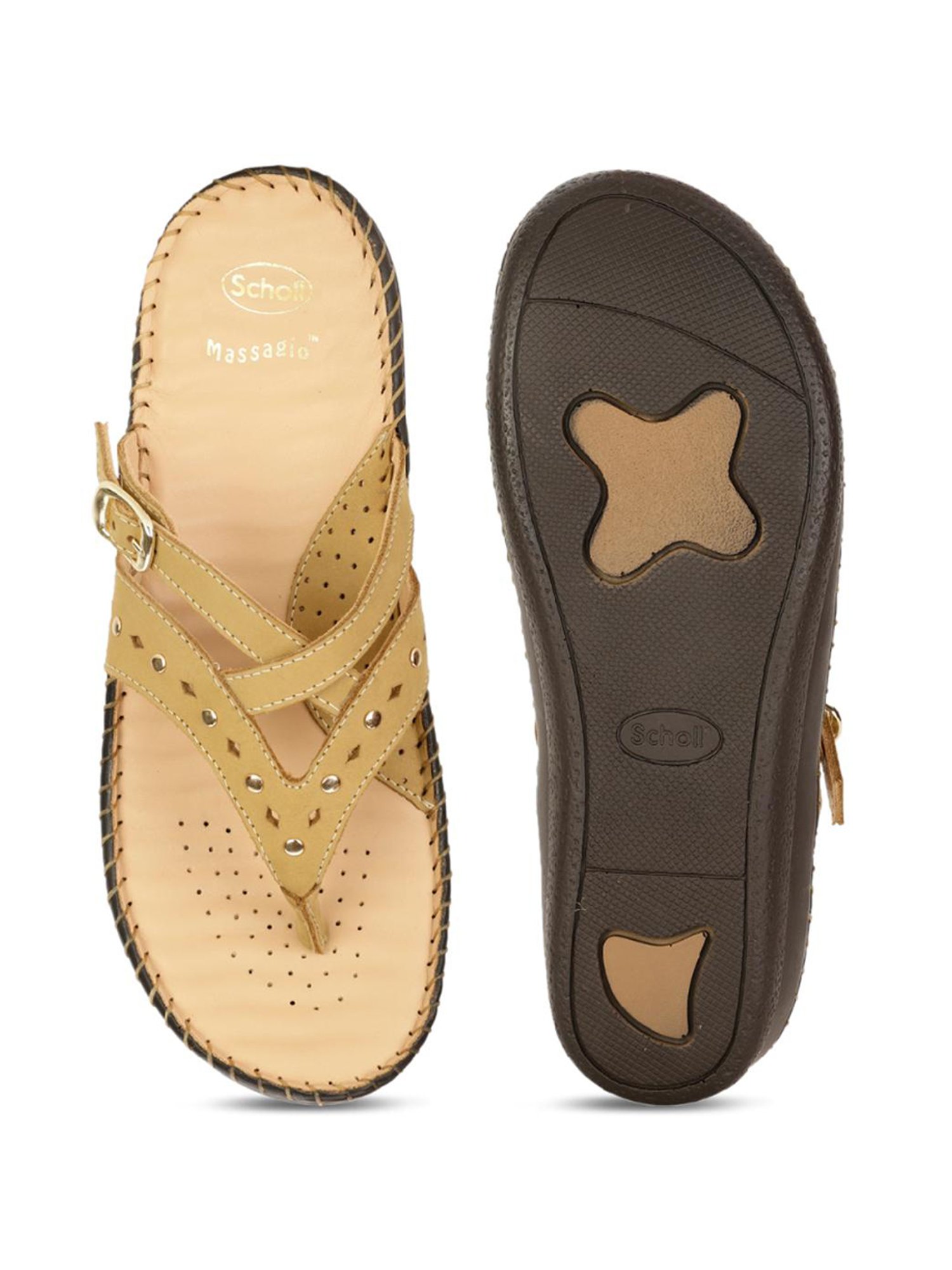 Scholl by Bata Women's Yellow Thong Sandals