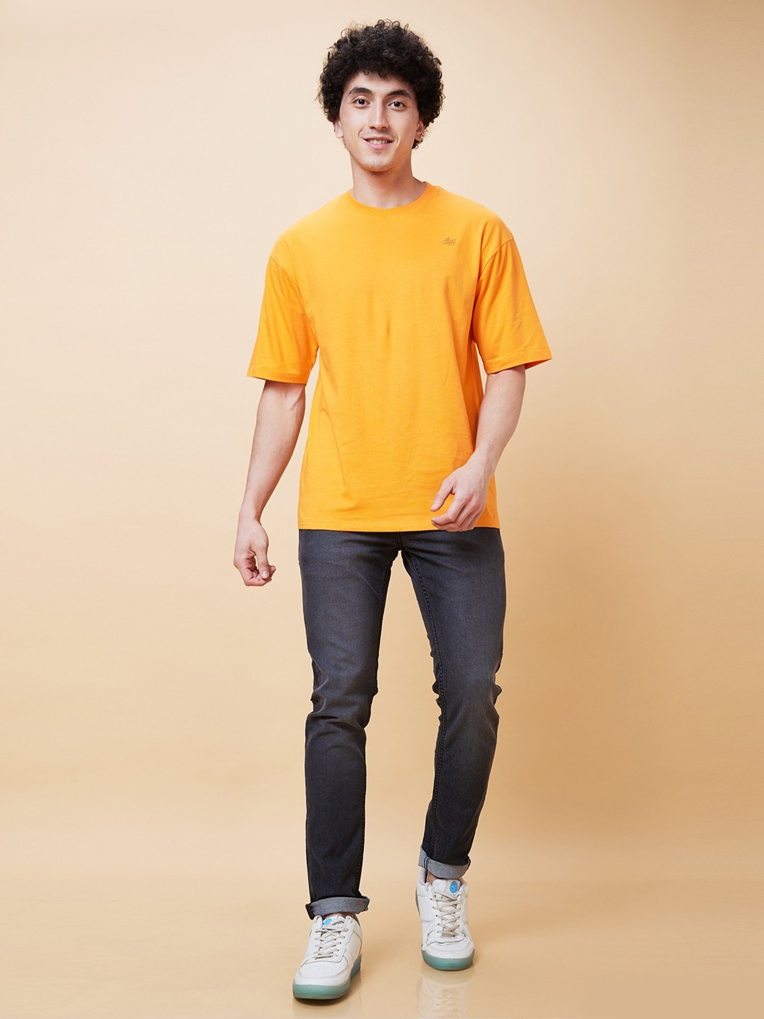 Being Human Orange Regular Fit T-Shirt