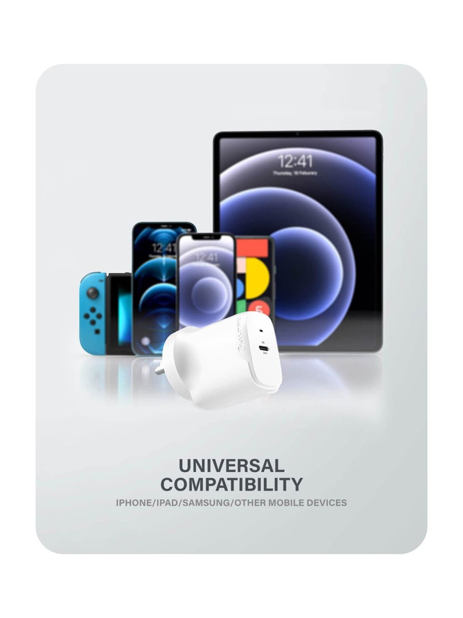 ALOGIC 20W Compact USB-C Wall Charger with Rapid Charge Technology (White)