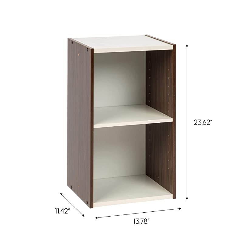 USA UB-6035 Space Saving Unit with Adjustable Shelf, 14"W x 24"H, Walnut Brown