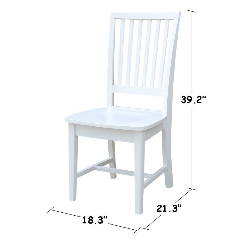 Set of 2 Mission Side Dining Chair White - International Concepts