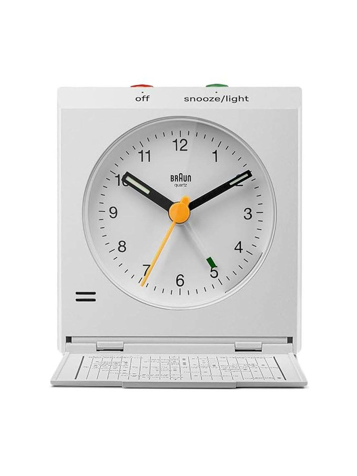 Braun White Classic Analog Alarm Clock