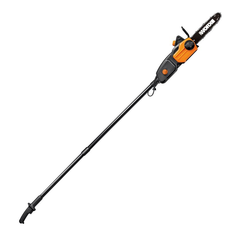 Worx WG309 10" - 8 Amp 2-in-1 Chainsaw & Pole Saw with 10' Reach, Tool-Free Chain-Tensioning
