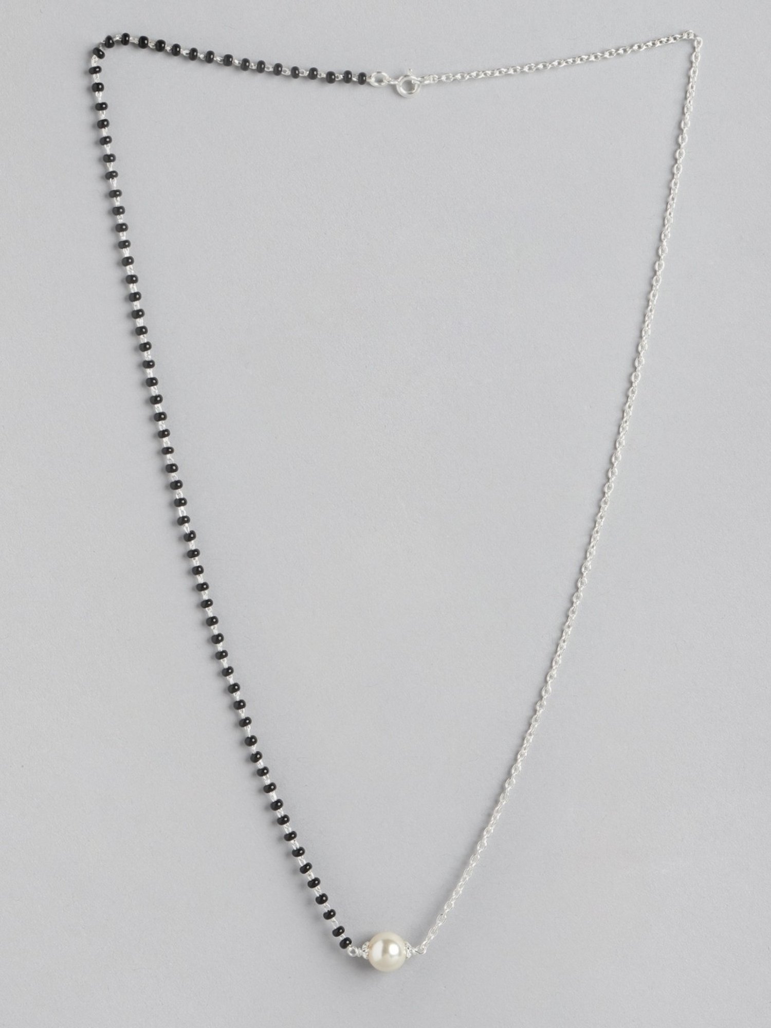 March by FableStreet 92.5 Sterling Silver Floral Mangalsutra for Women