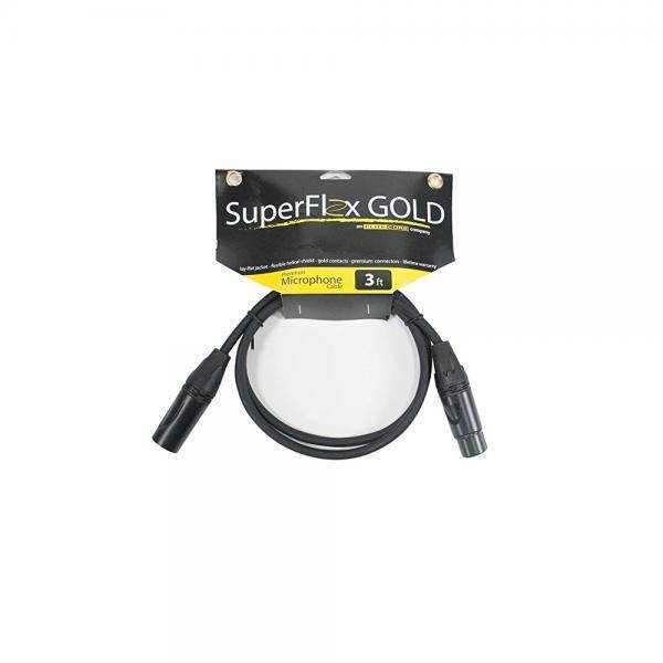 SuperFlex GOLD SFM-3 Premium Microphone Cable 3'