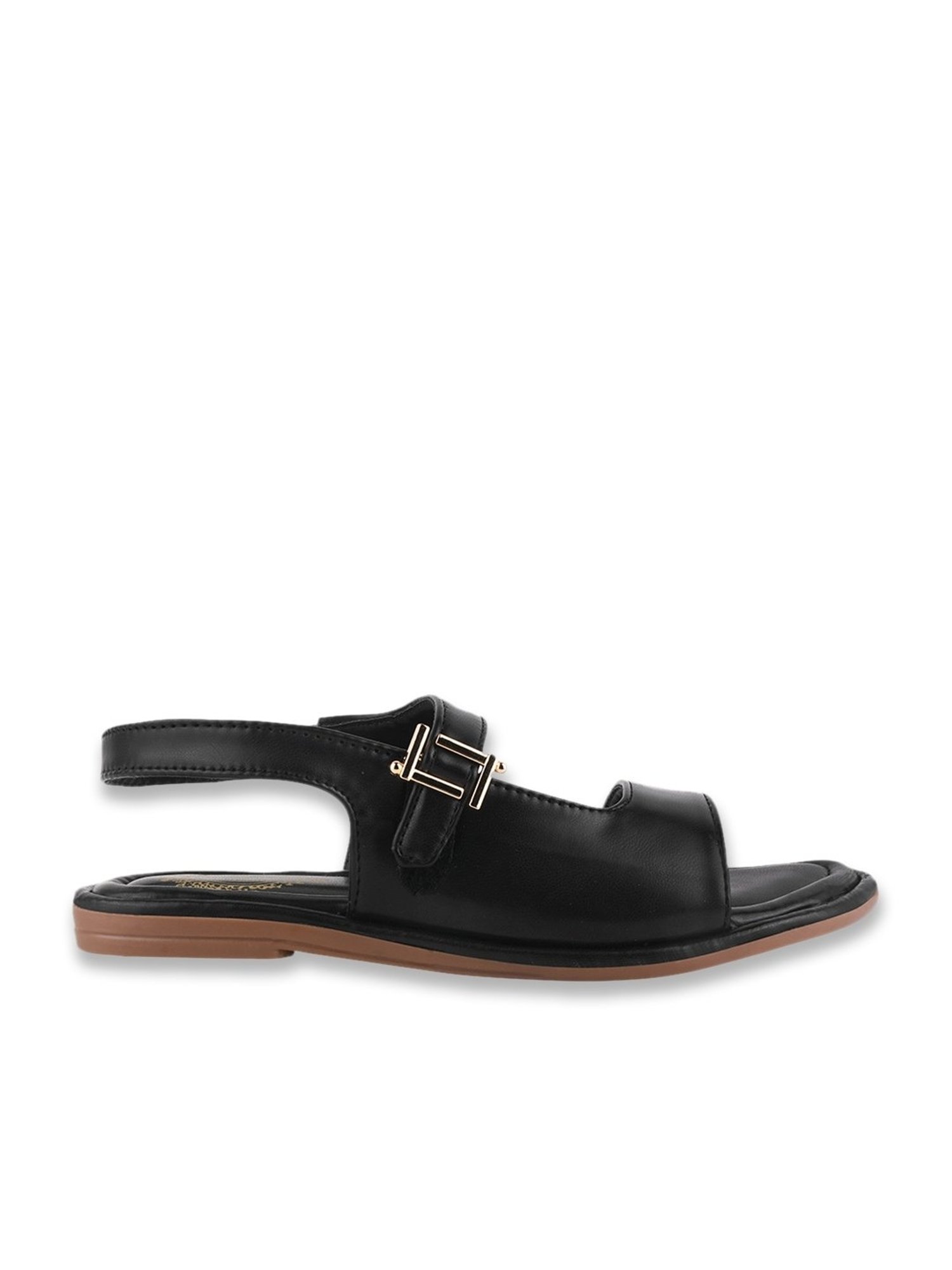 Shoetopia Women's Black Sling Back Sandals