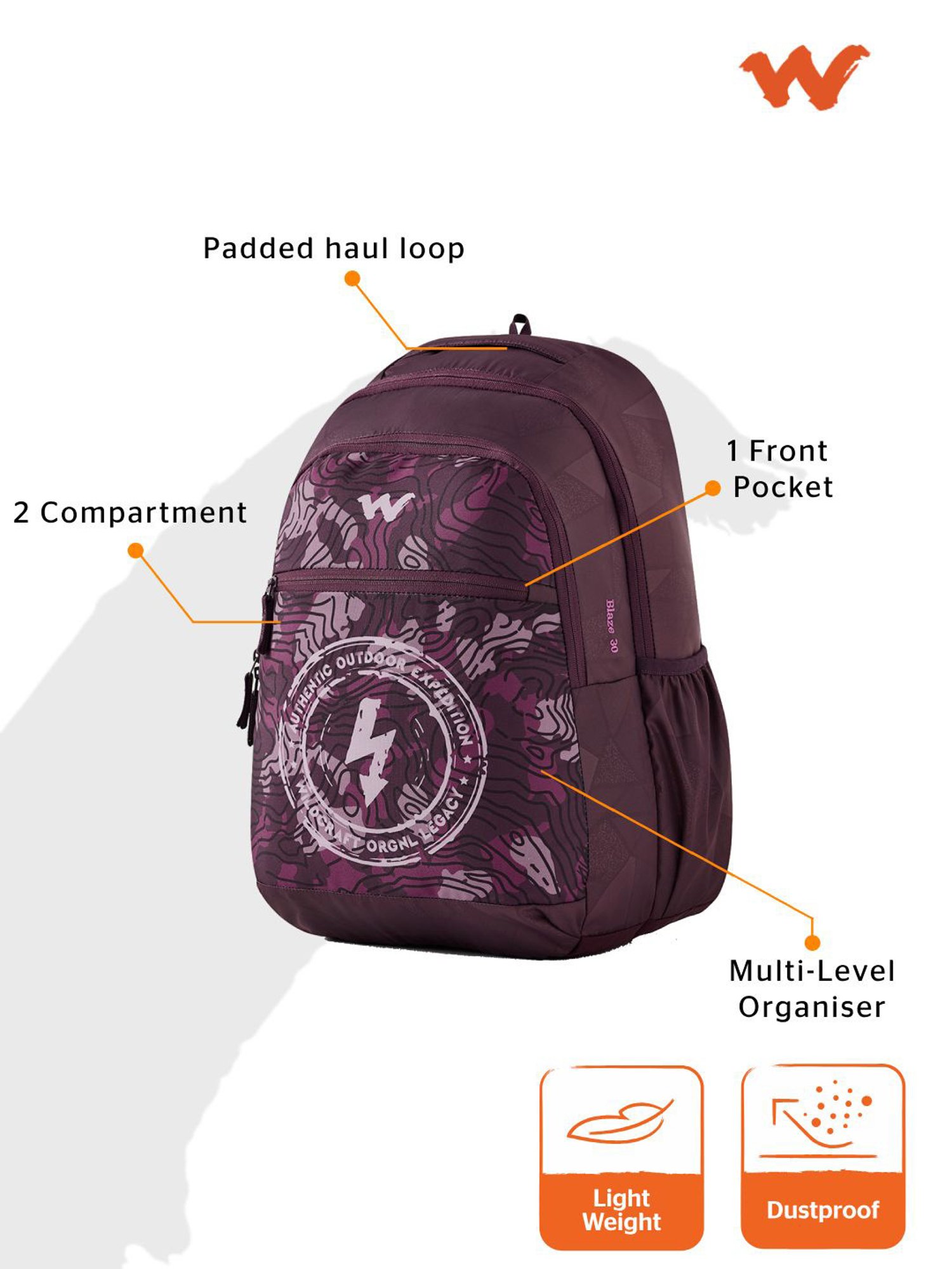 Wildcraft Blaze 30 Tan Backpack