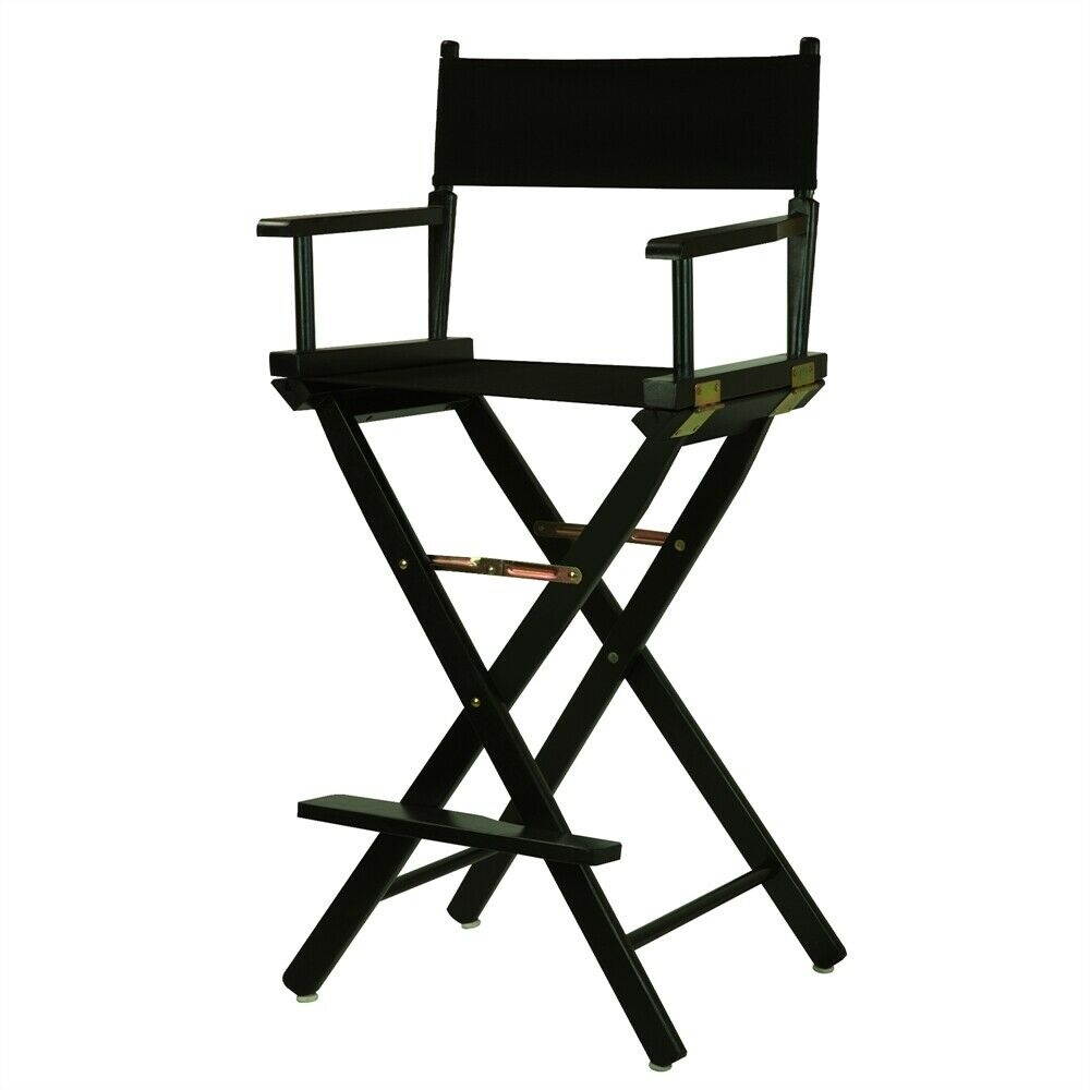 Casual Home 230-02-021-15 30 in. Directors Chair Black Frame with Black Canvas