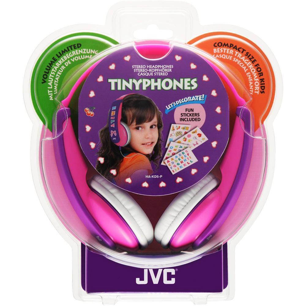 Jvc Hakd5P Tiny Phones Kids Stereo Headphones - Pink