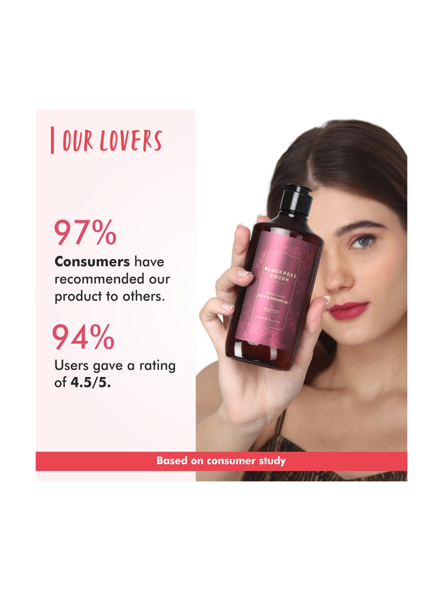 The Love Co. Black Rose & Oud Body Wash - 250 ml