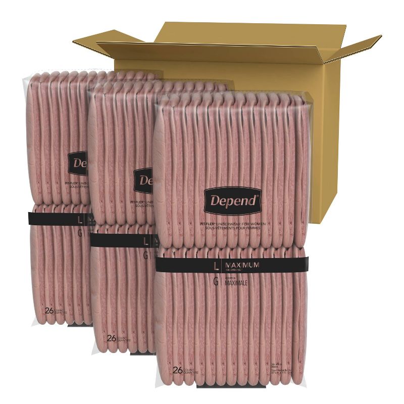 Depend Women's Underwear Max Absorbency - Large - 78ct