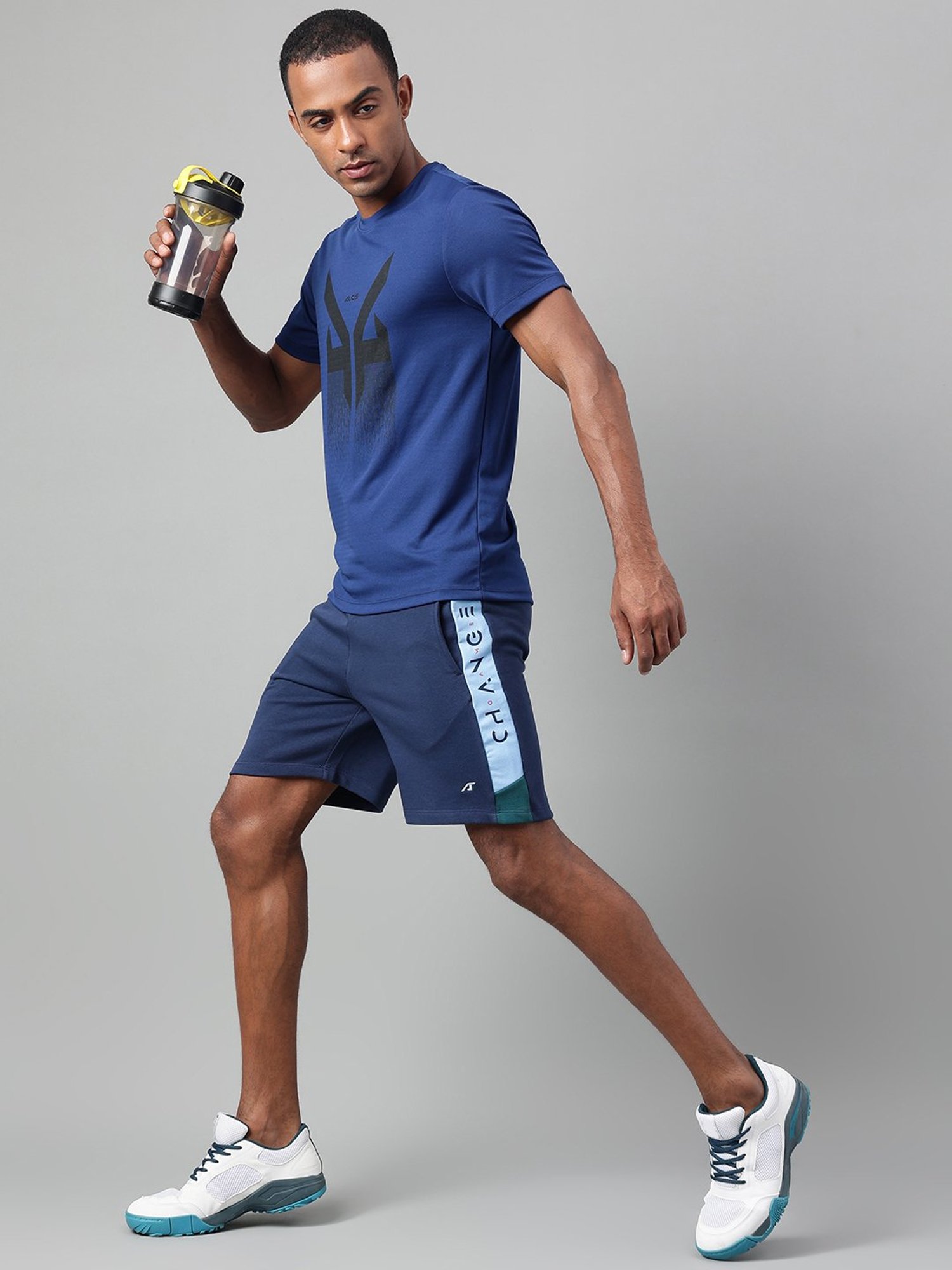 ALCIS Soft-Touch Navy Slim Fit Sports Shorts