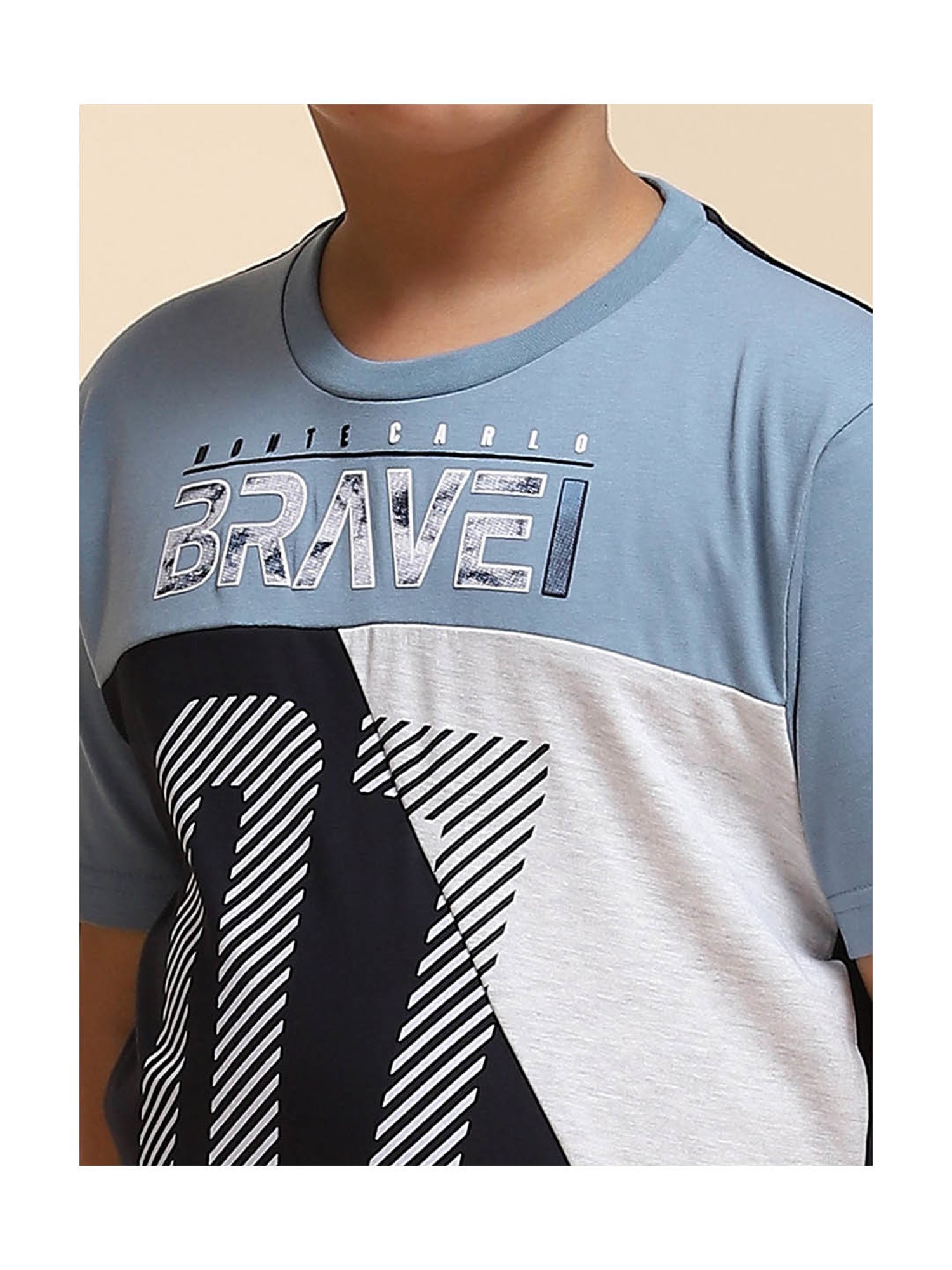 Monte Carlo Kids Navy & White Printed Bermudas