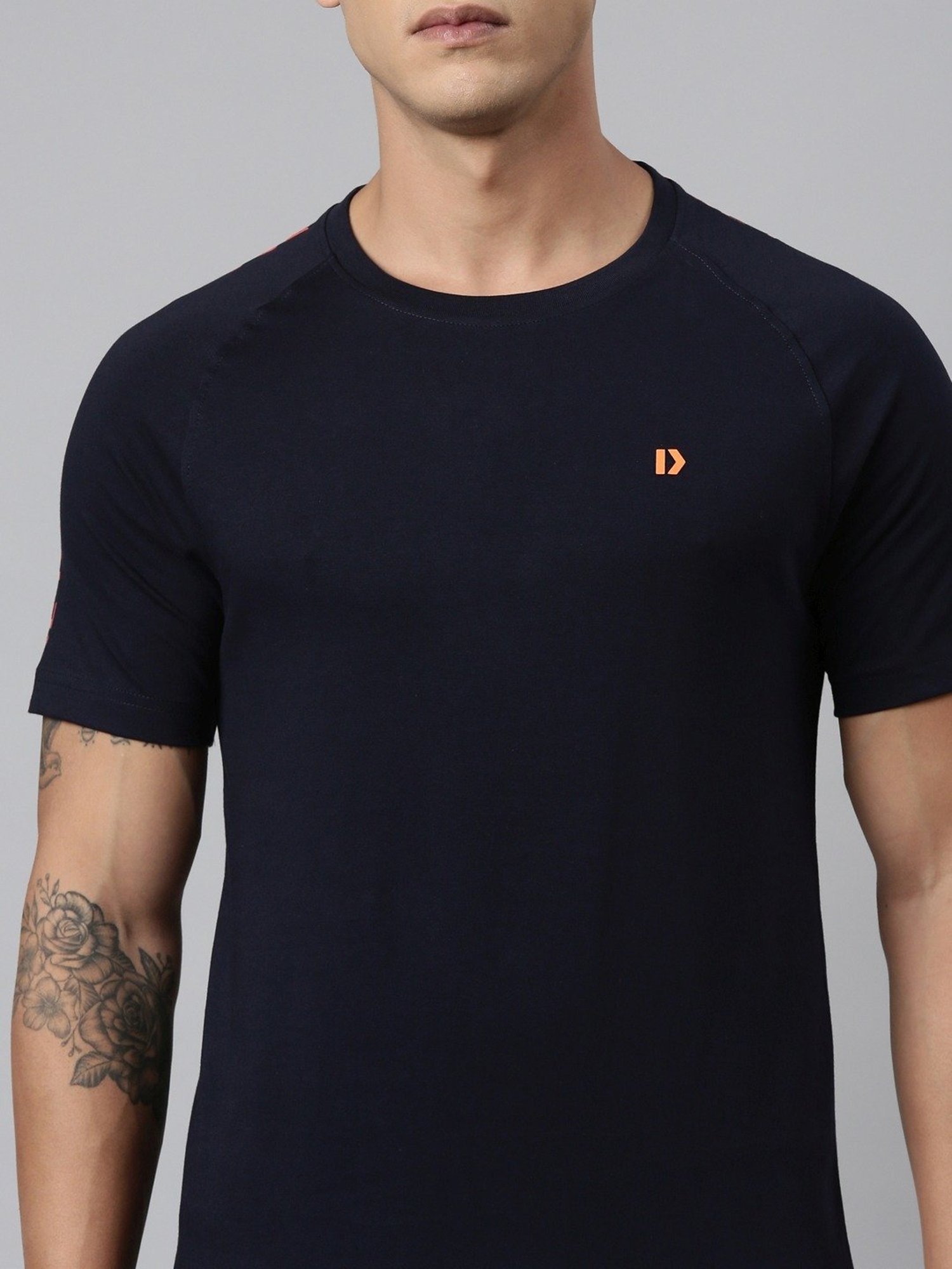Dixcy Scott Maximus Blue Cotton Regular Fit T-Shirt