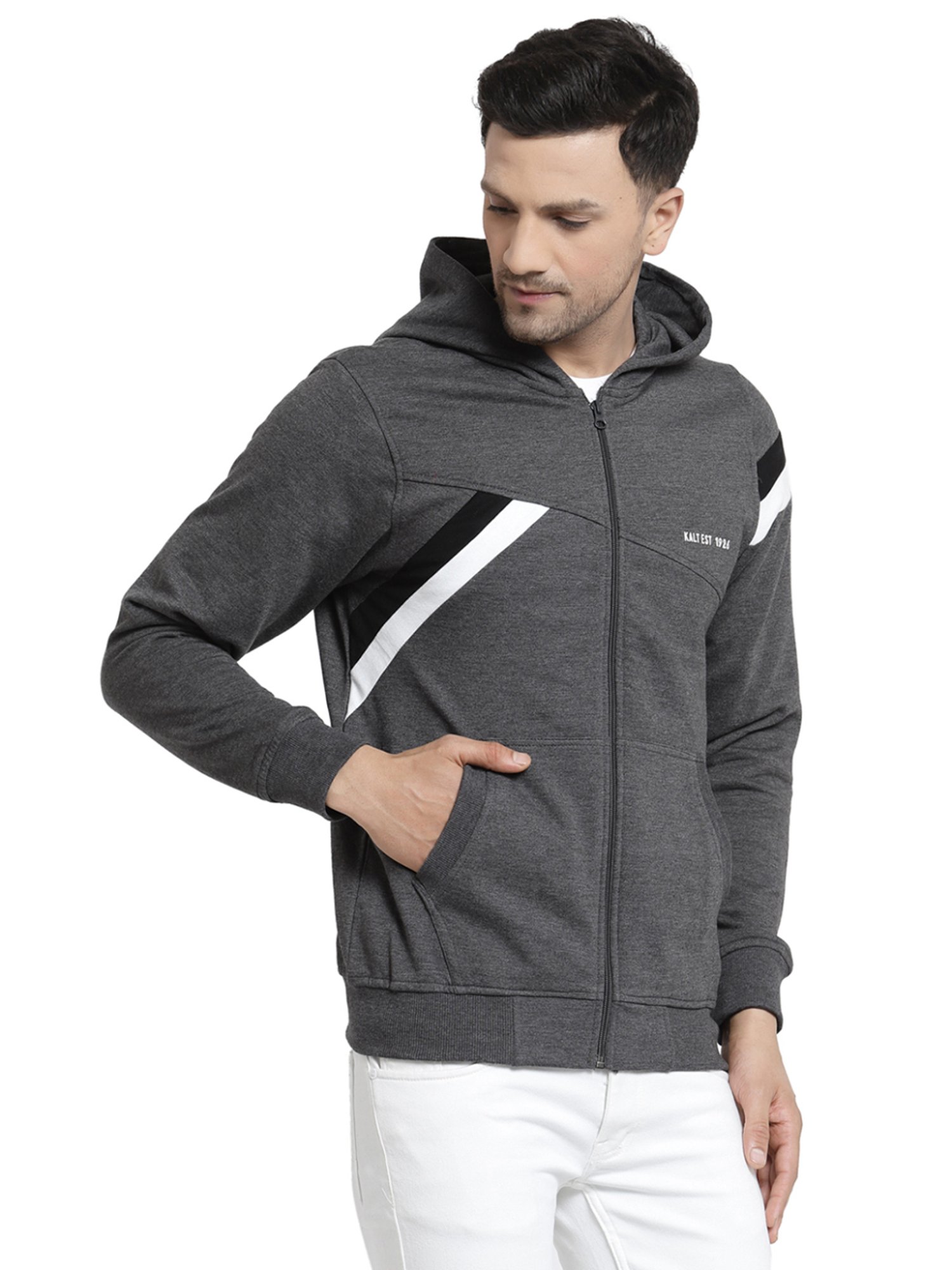 Forca Black Regular Fit Printed Sweatshirt