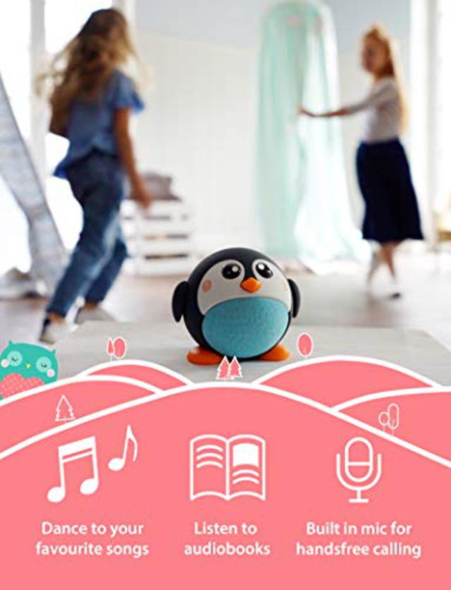 Planet Buddies Bluetooth Speaker, Kids Portable Wireless Speaker (Pink Owl)