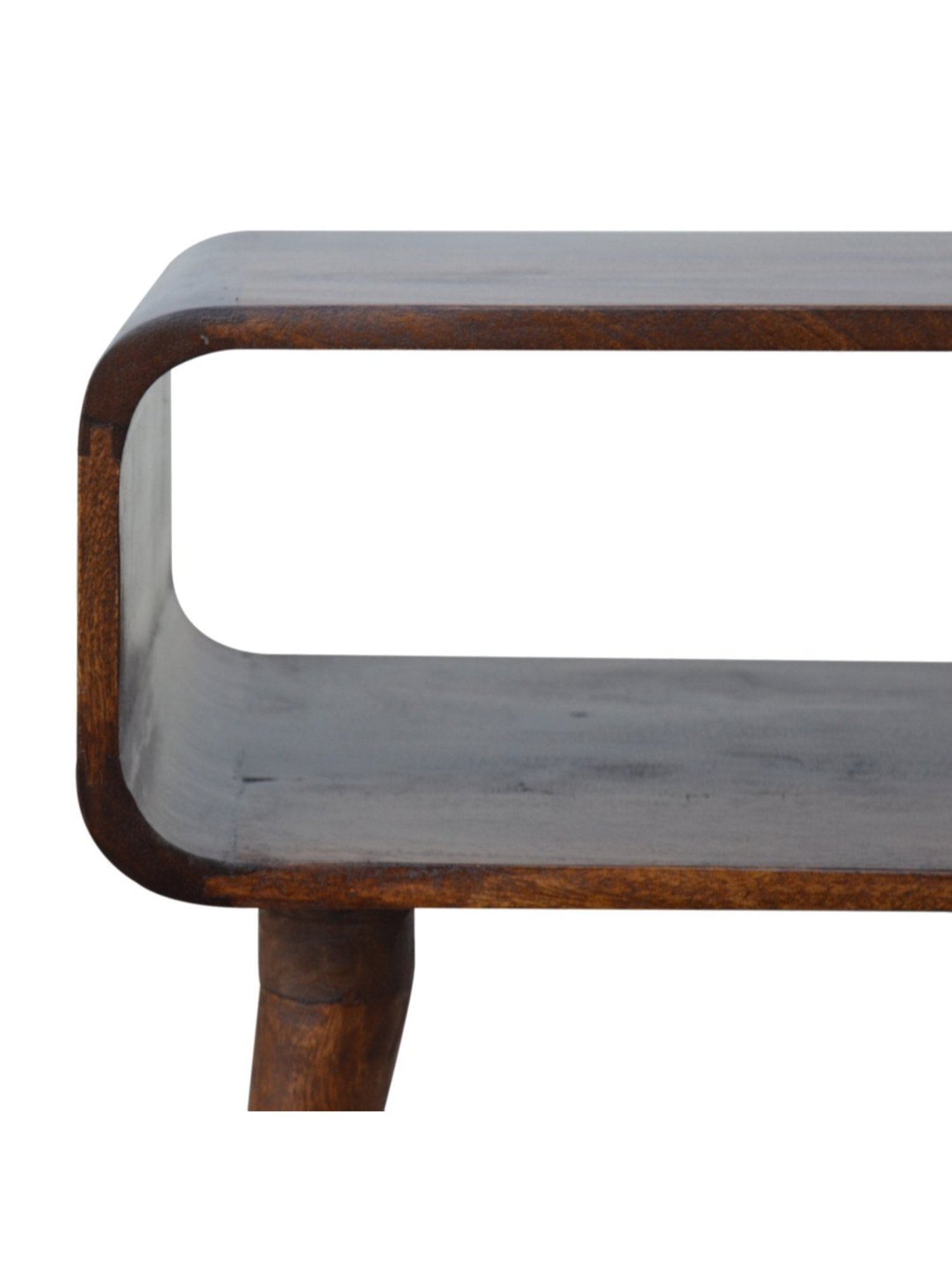 Ikiriya Avina Solid Dark Brown Wood End Table