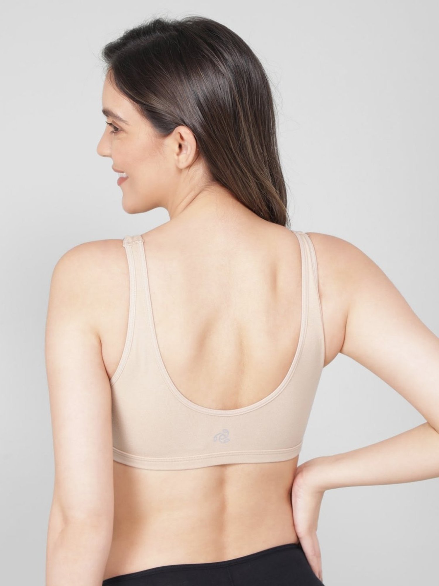 Jockey 1550 Women's Super Combed Cotton Elastane Slip On Crop Top With Stay Fresh Treatment