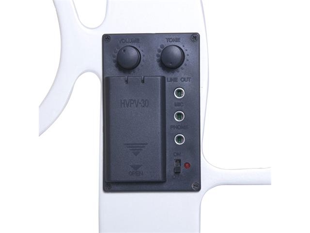 Cecilio 4/4CEVN-2W 4/4 Full Size Electric Silent Solidwood Violin w/ Ebony Fittings in Style 2 - Metallic Pearl White