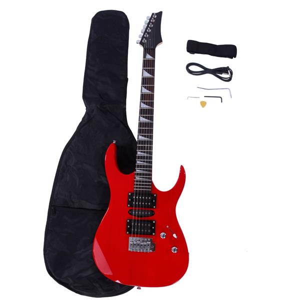 170 Burning Fire Style Professional Electric Guitar with Bag + Strap + Paddle + Rocker + Cable + Wrench Tool