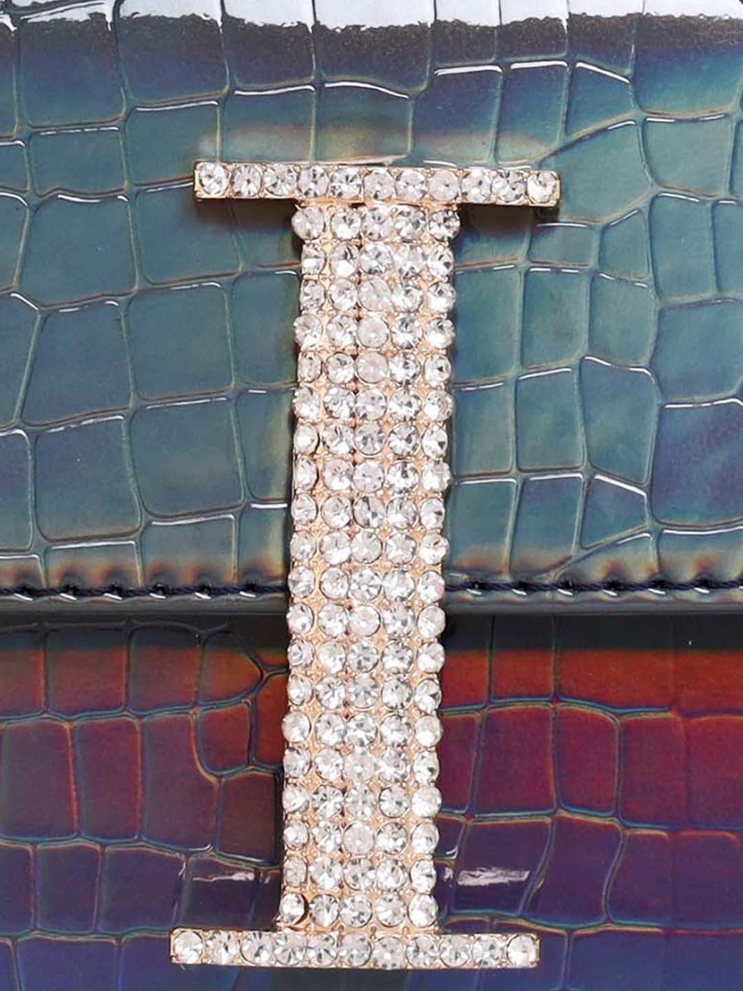 Esbeda Navy Textured Small Sling Handbag