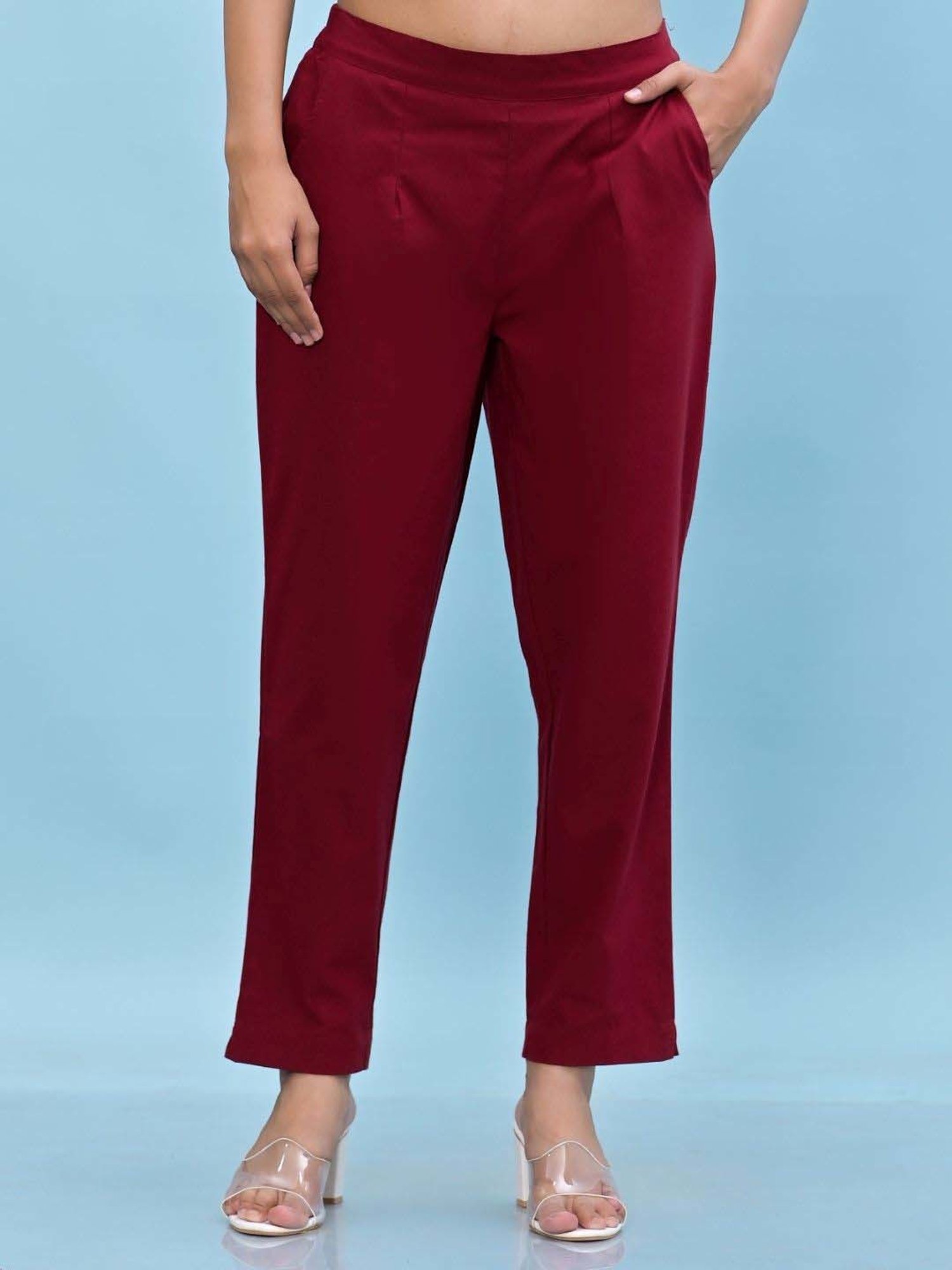 Juniper Maroon Cotton Pants
