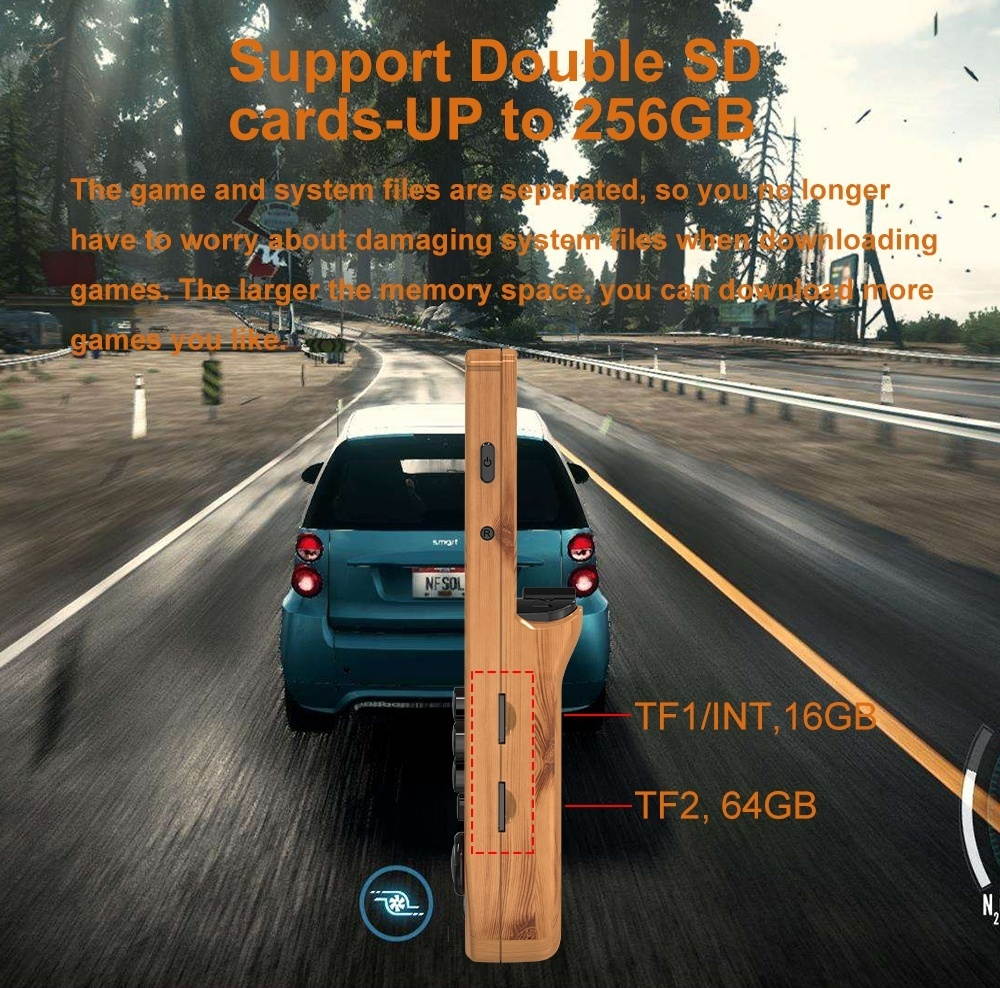 ANBERNIC RG351V 144GB 15000 Games Handheld Game Console for PSP PS1 NDS N64 MD PCE RK3326 Open Source Wifi Vibration Retro Video Game Player 3.5 inch IPS Display